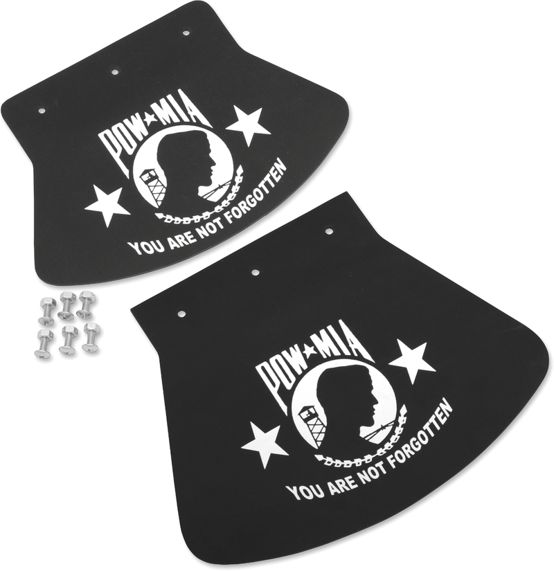 DRAG SPECIALTIES Mud Flap - POW-MIA - 9.5" W x 6.5" H - 1420-0045