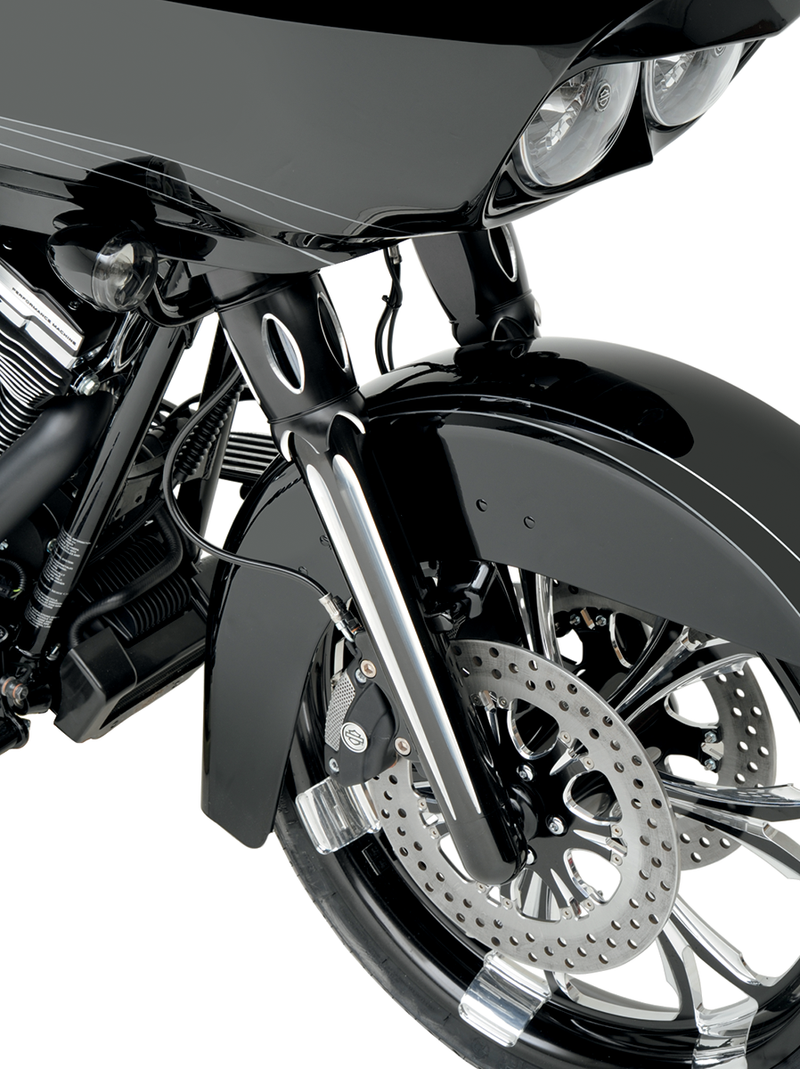 ARLEN NESS DEEP CUT "HOT LEG" FORK LEGS, BLACK - '08-'13 FLT / DUAL DISC - 06-511