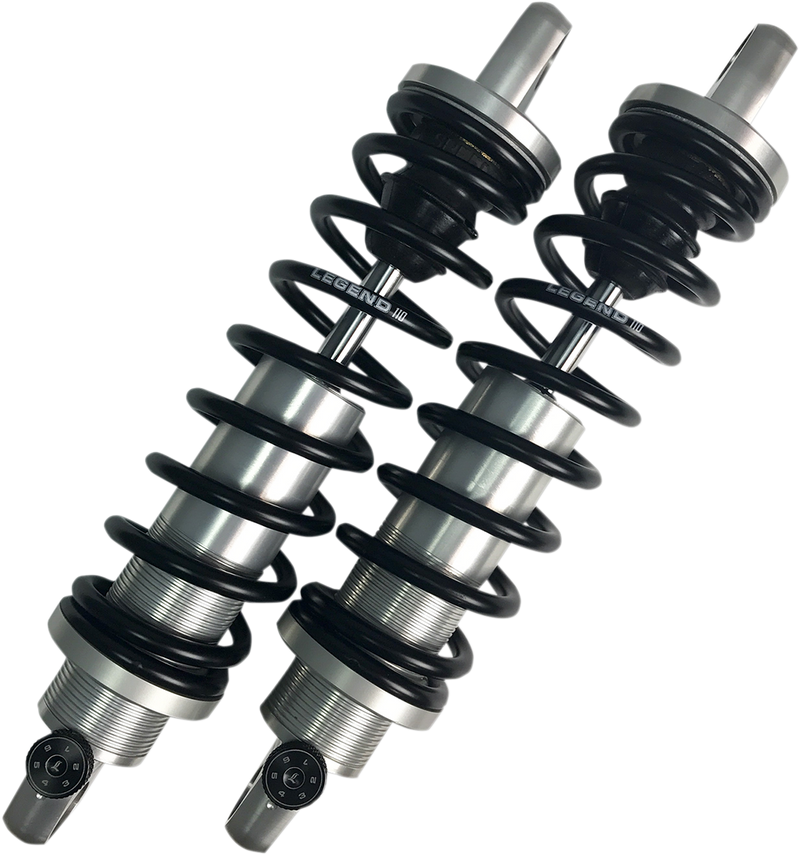 LEGEND SUSPENSION REVO-A Adjustable Dyna Coil Suspension - Clear Anodized - Heavy-Duty - 12" - FXD '91-'17 - 1310-1776