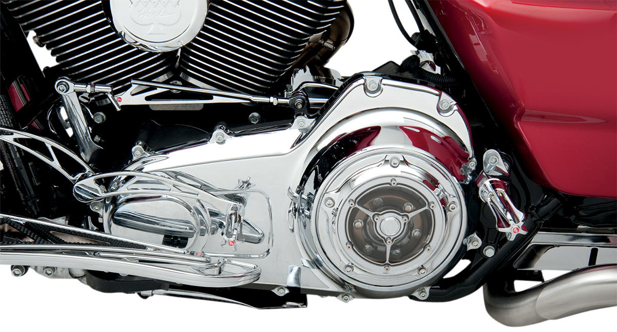 RSD Clarity Derby Cover - Chrome - Harley-Davidson 1999-2016 - 0177-2007-CH - PartsOutlet.com.au