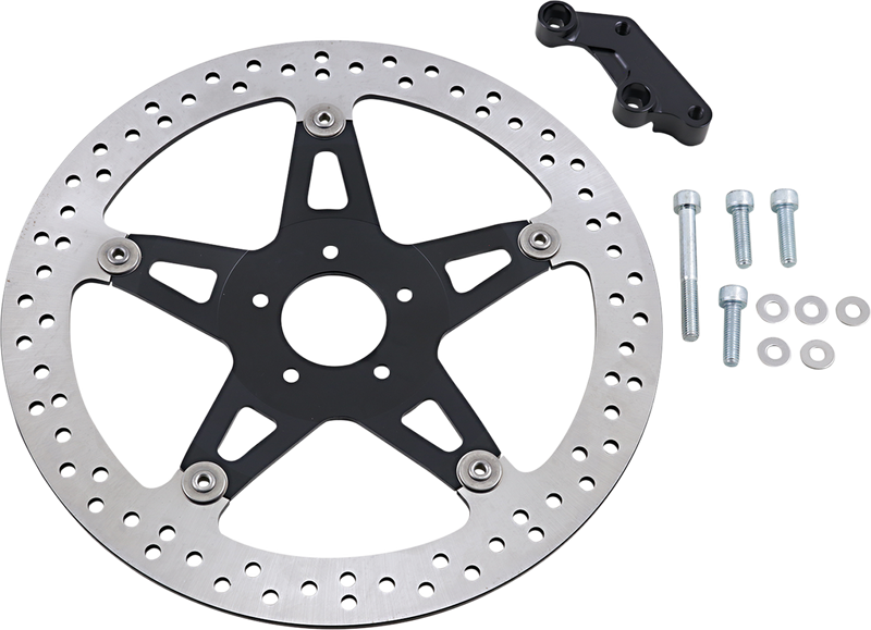 ARLEN NESS 14" BIG BRAKE ROTORS, FLT HUB MOUNT - '00-'07 FLT HUB MOUNT - RIGHT - 02-921