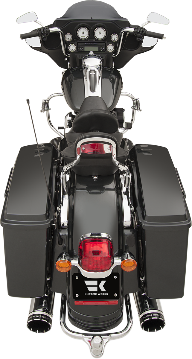 KHROME WERKS 2:2 Dominator Exhaust System - Chrome - With 4-1/2" Muffler - FL '09-'16 - 200630