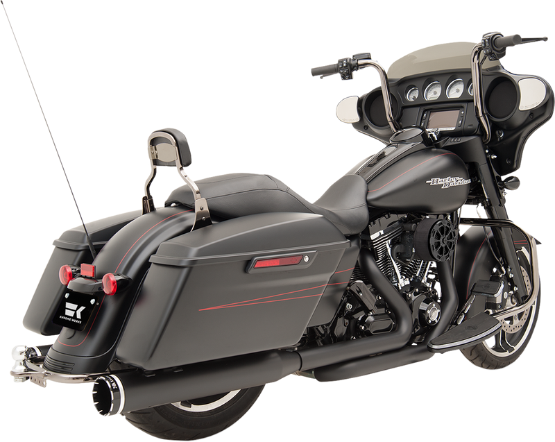 KHROME WERKS 2:2 Dominator Exhaust System - Black - With 4-1/2" Muffler - FL '09-'16 - 200830