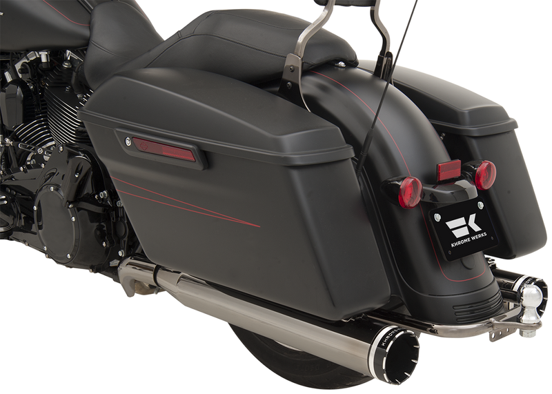 KHROME WERKS 2:2 Dominator Exhaust System - Eclipse - With 4-1/2" Muffler - FL '09-'16 - 201830