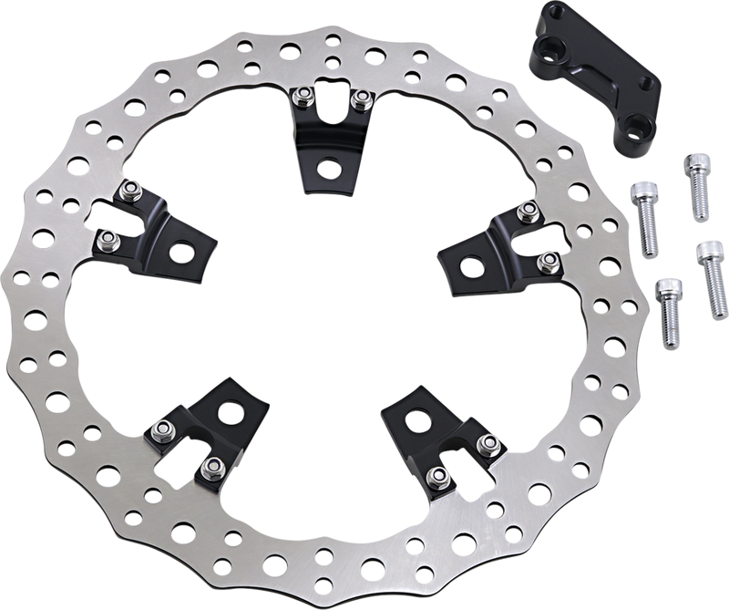 ARLEN NESS 14" JAGGED BIG BRAKE ROTORS, '14-'24 FLT SPOKE MOUNT - LEFT - 02-950