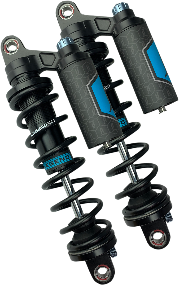 LEGEND SUSPENSION REVO ARC Piggyback Shocks - Heavy Duty - Black - 14" - '04+ Sportster - 1310-1897