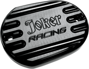 JOKER MACHINE Master Cylinder Cover - Brake - Front - Joker Logo - Black - '06-'22 XL - 10-381B - PartsOutlet.com.au