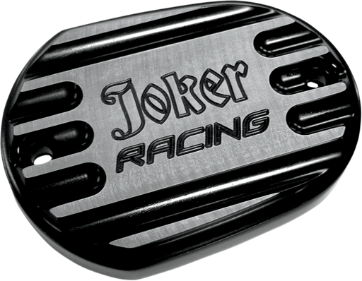 JOKER MACHINE Master Cylinder Cover - Brake - Front - Joker Logo - Black - '06-'22 XL - 10-381B - PartsOutlet.com.au