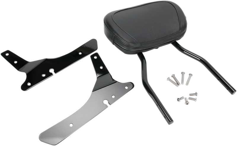 COBRA Round Sissy Bar - Short - Black - '04-'17 Sportster 602-1253B - PartsOutlet.com.au