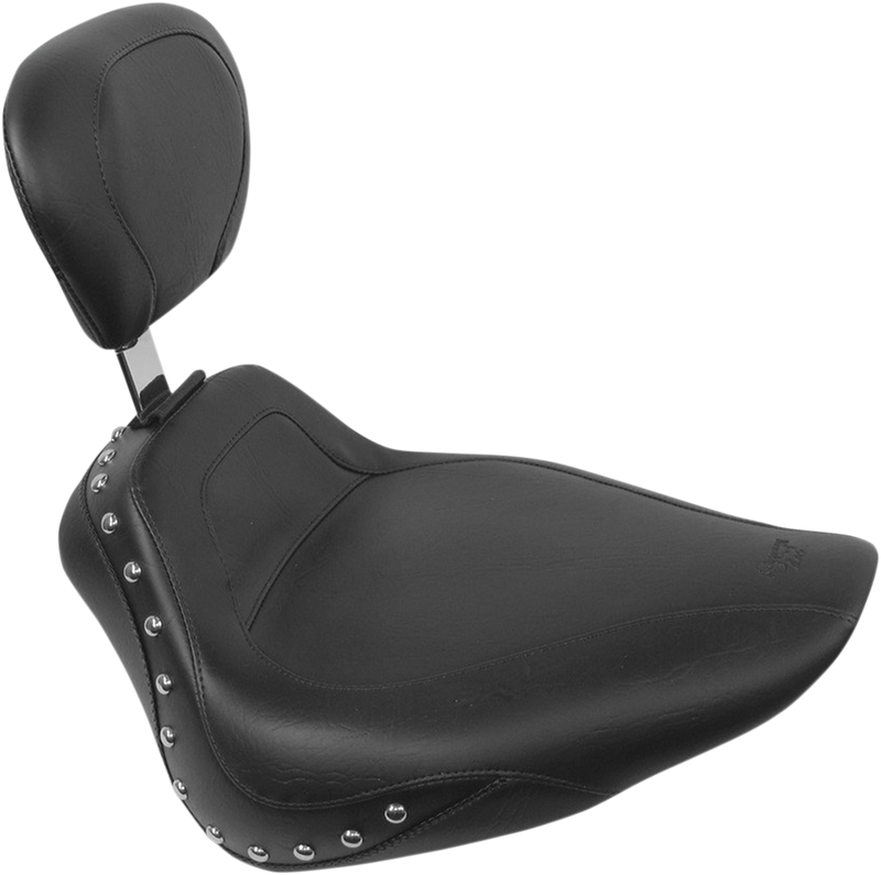 MUSTANG Sport Seat - Studded - Driver's Backrest - Harley-Davidson Softail FLST 2001-2015 - 79489 - PartsOutlet.com.au