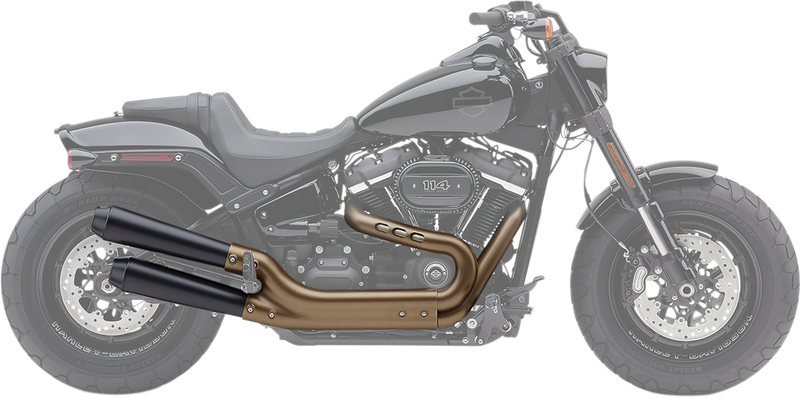 COBRA Black El Diablo Mufflers for Fat Bob - '18-'22 Softail 6046B - PartsOutlet.com.au