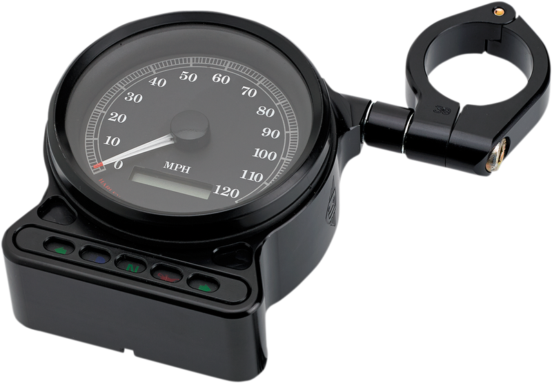 JOKER MACHINE Side Mount Speedometer Relocation Bracket - Black - '93-'13 XL - 10-319B - PartsOutlet.com.au