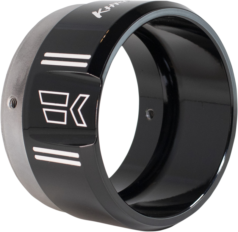 KHROME WERKS 4-1/2" Klassic Tip - Left - Black Powdercoat - 200658P