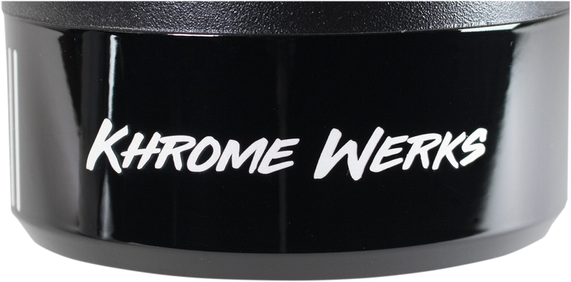 KHROME WERKS 4-1/2" Klassic Tip - Right - Black Powdercoat - 200659P