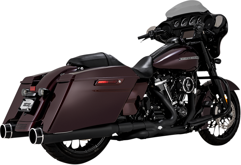 VANCE & HINES 4.5" Torquer Mufflers for FL '17-'25 - Machine Cut - 46676