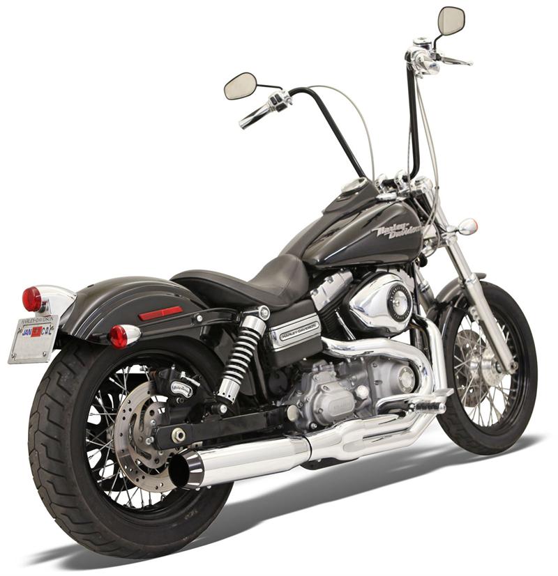 BASSANI XHAUST Road Rage II B1 Power 2:1 Exhaust System - Dyna '91-'17 - Chrome 1D18R - PartsOutlet.com.au