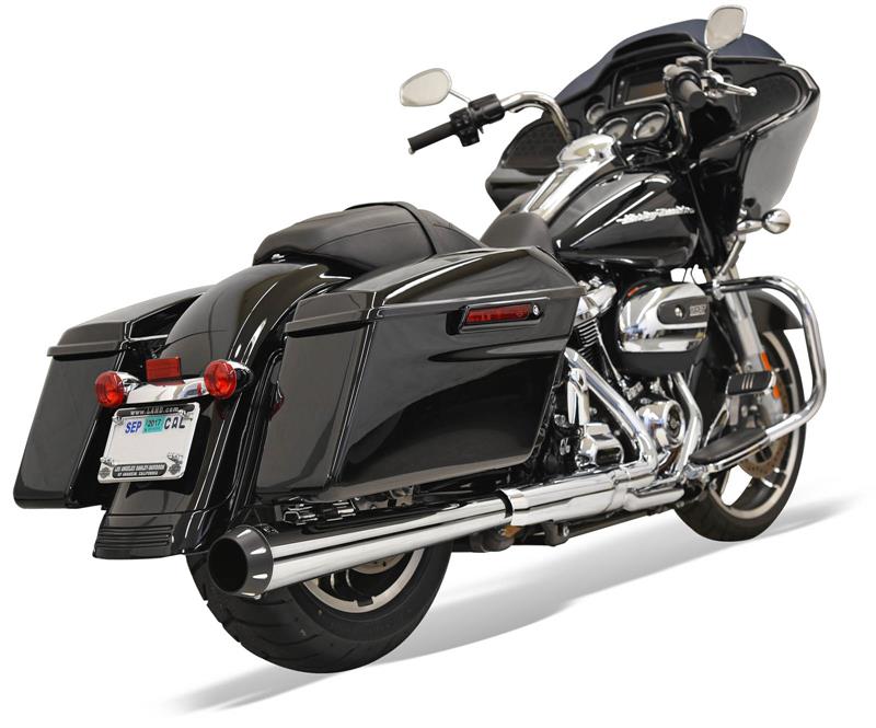 BASSANI XHAUST Crossover Eliminator Slip-On Muffler - Chrome - Megaphone - '17-'19 FL - 1F17R - PartsOutlet.com.au