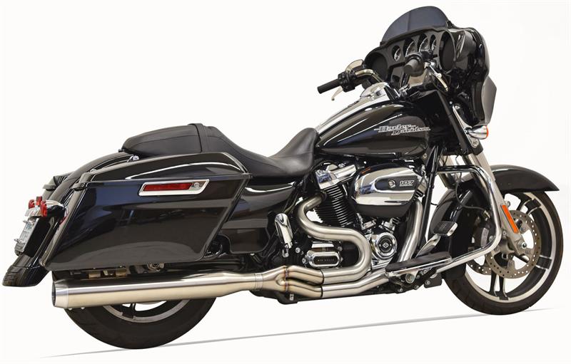 BASSANI XHAUST Road Rage III 2:1 Exhaust System - Stainless Steel - Straight Can - '17-'19 FL - 1F28SS