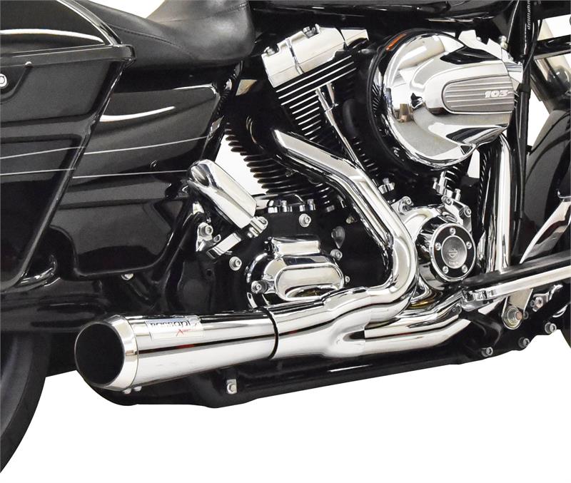 BASSANI XHAUST Road Rage 2:1 Short system for 1995-2016 Bagger - Chrome 1F52R - PartsOutlet.com.au