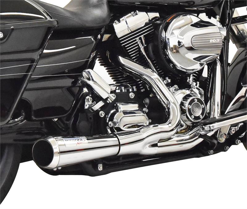 BASSANI XHAUST Road Rage 2:1 Short system for 1995-2016 Bagger  - Chrome 1F52R