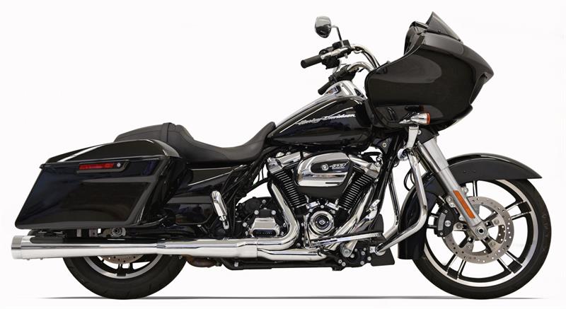 BASSANI XHAUST Slip On DNT Megaphone Muffler - 2017- 2019 Bagger - Chrome/Chrome 1F572DNT6 - PartsOutlet.com.au