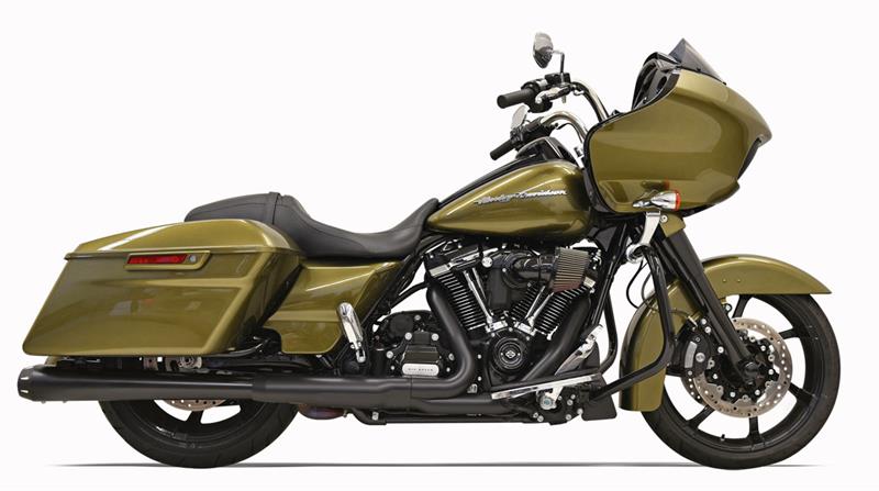 BASSANI XHAUST Crossover Eliminator Slip-On Muffler - Black - Megaphone - '17-'19 FL - 1F17RB - PartsOutlet.com.au