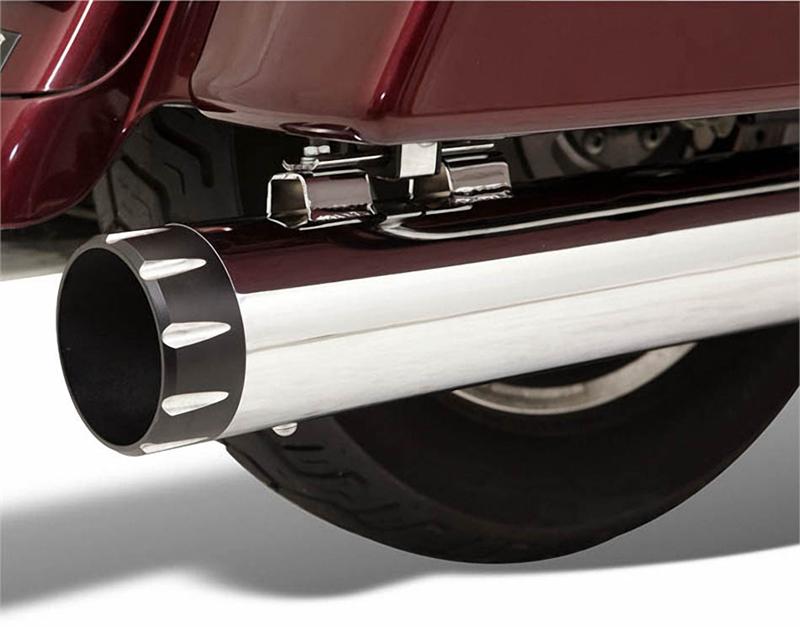 BASSANI XHAUST 4" Quick Change Slip On Mufflers - Chrome - FL '95-'16 1F740