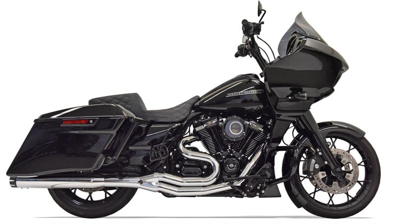 BASSANI XHAUST Road Rage 2:1 High Horsepower System w/4" Straight Muffler for 2017-2025 Bagger - Chrome 1F78T
