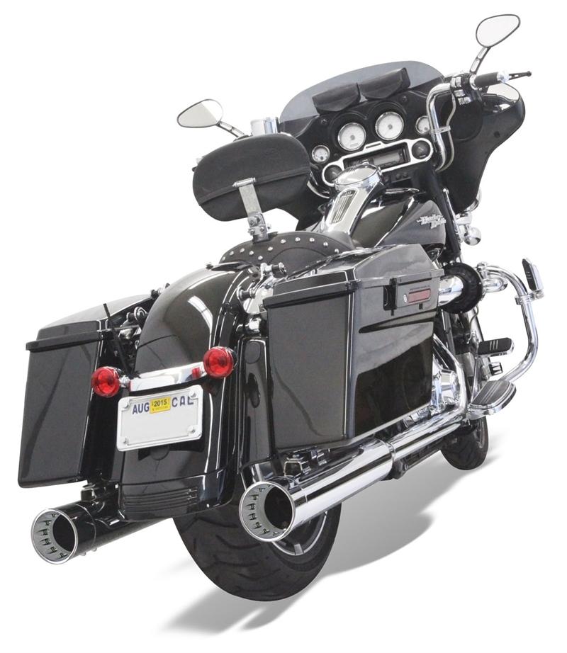 BASSANI XHAUST Slip On DNT Straight Can Mufflers for '95-'16 FL - Chrome 1F7DNT6 - PartsOutlet.com.au