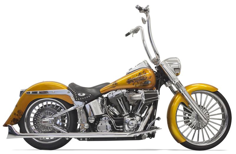 BASSANI XHAUST Fishtail True Dual Exhaust System - 30" - Softail '89-'17 - No Baffle - 1S26E-30
