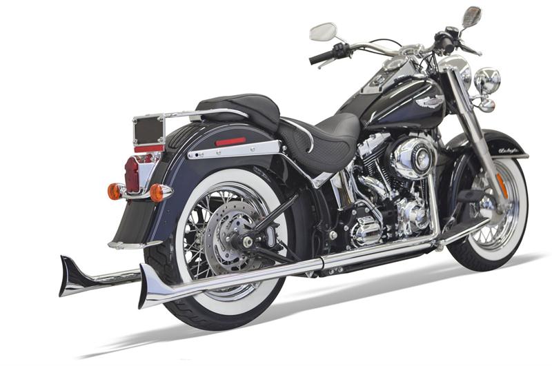 BASSANI XHAUST Bassani True Dual Fishtail Exhaust - 36" - Chrome - '89-'17 Softail- without Baffles 1S26E-36