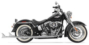 BASSANI XHAUST True Duals w/39 in. Long Fishtail Mufflers for Softail '07-'17 - 1S26E-39 - PartsOutlet.com.au