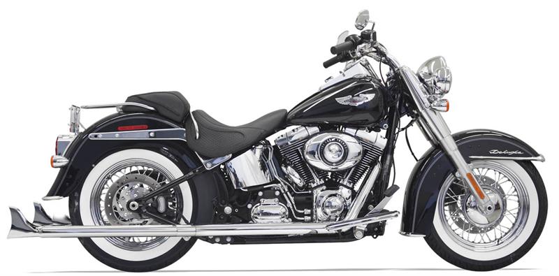 BASSANI XHAUST Fishtail Exhaust - 33" - 2.25" Muffler - '07-'17 Softail - Without Baffles - 1S46E-33