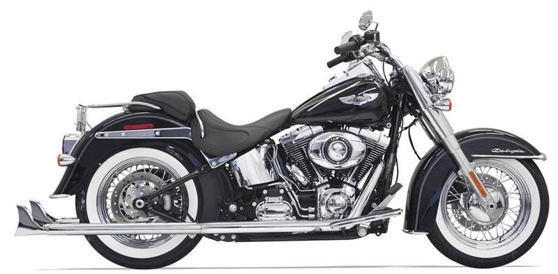 BASSANI XHAUST True Duals w/33 in. 2.25" Fishtail Mufflers with Baffles for '07-'17 Softail - 1S66E-33