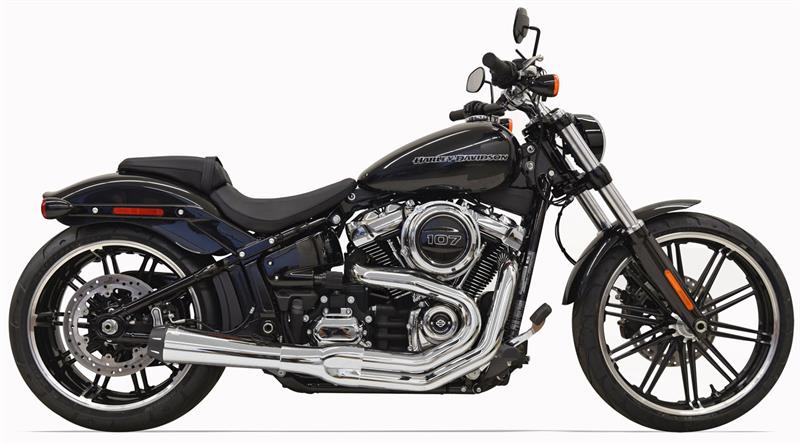 BASSANI XHAUST Road Rage 2:1 Exhaust - Chrome - 2020 Softail Breakout, 2018-2021 Fat Boy & FXDR - 1S62R - PartsOutlet.com.au