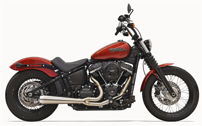 BASSANI XHAUST Road Rage III 2 into1 Stainless for 2018+ M8 Softail Street Bob, Lowrider, Slim & Fat Bob - 1S72SS - PartsOutlet.com.au