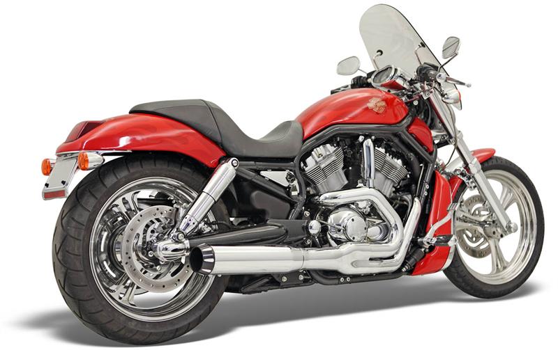 BASSANI XHAUST Road Rage II B1 Power 2:1 Exhaust System - '02-'05 VRod - Chrome 1V18R - PartsOutlet.com.au