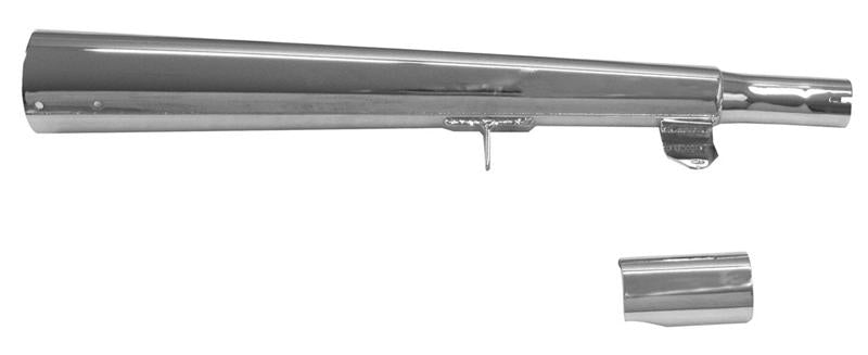 BASSANI XHAUST Slip On 4" Chrome Megaphone Muffler - '12-'16 Dyna Switchback - 1D17R