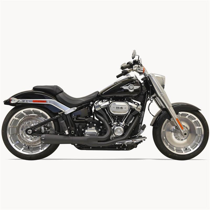 BASSANI XHAUST Road Rage 2:1 Exhaust 2018-2024 Softail Breakout, Fat Boy & FXDR - Black 1S94RB