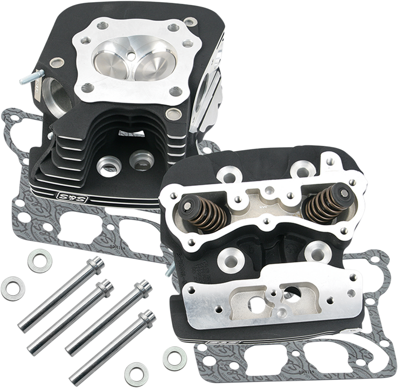 S&S CYCLE Super Stock® 79cc Cylinder Head Kit For 1999-'05 HD® Big Twins - Wrinkle Black Powder Coat Finish - 900-0251 - PartsOutlet.com.au