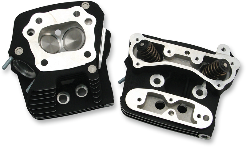 S&S CYCLE S&S® Performance Replacement Standard Compression 76cc Cylinder Heads For 1984-'99 HD® Big Twins - Black Wrinkle Powder Coat Finish - 106-6064 - PartsOutlet.com.au