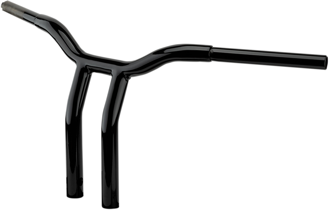 LA CHOPPERS Handlebar - Kage Fighter - One Piece - Bent - 8" - Black LA-7338-08B