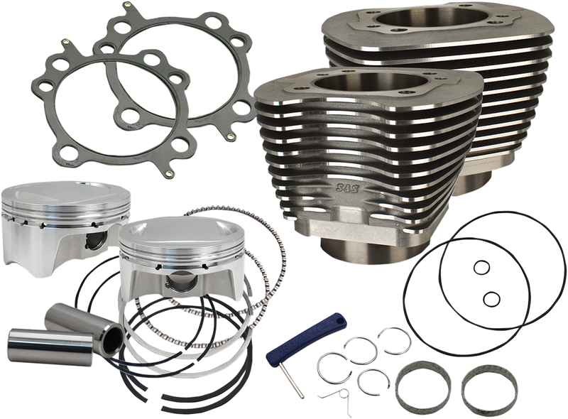 S&S CYCLE 107" Bolt-In Big Bore Kit for '07-'17 HD® Big Twins (except '17 touring) - Wrinkle Black Finish - 910-0500