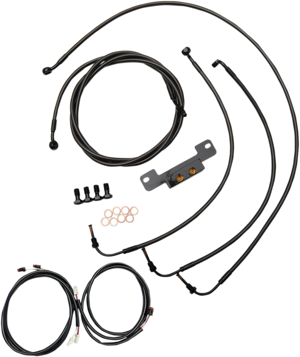 LA CHOPPERS Cable Kit - 15" - 17" Ape Hanger Handlebars - Midnight LA-8055KT3-16M