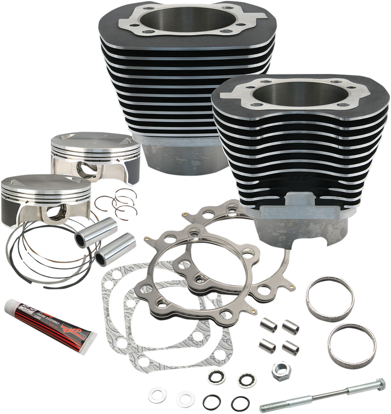 S&S CYCLE 117" Standard Compression Big Bore Kit for '07-'17 Big Twins (except '17 touring models) - Black Wrinkle Finish - 910-0221