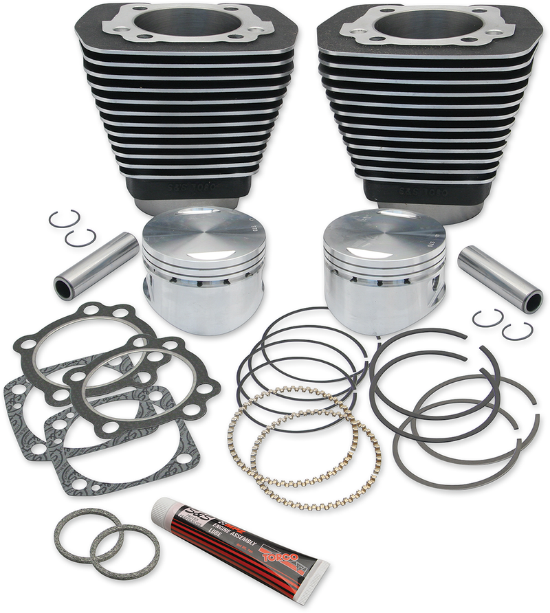 S&S CYCLE 96" 3 5/8" Sidewinder® Big Bore Cylinder and Piston Kit for '84-'99 Big Twins with Stock Cylinder Heads -Wrinkle Black Finish - 91-7702