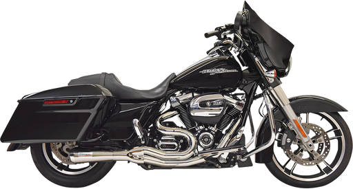 BASSANI XHAUST Road Rage II 2-Into-1 Mid-Length Exhaust System - '17-'21 Bagger - Chrome 1F72C - PartsOutlet.com.au