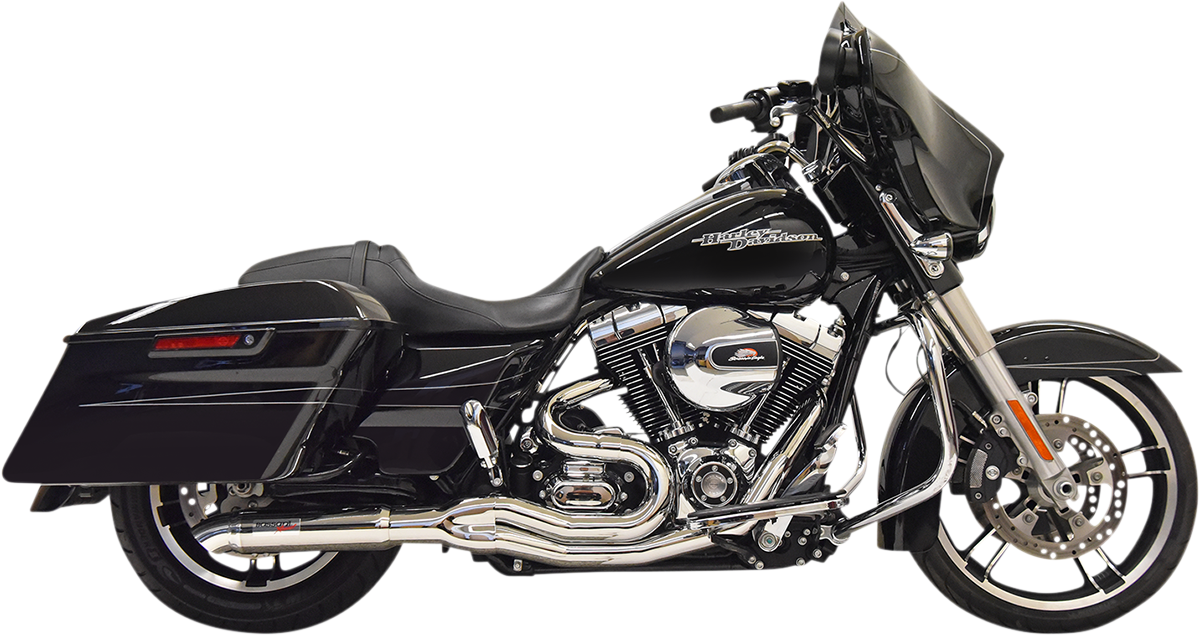 BASSANI XHAUST Road Rage 2:1 Hot Rod Turnout for 2007-2016 Bagger Megaphone Muffler- Chrome 1F68C - PartsOutlet.com.au