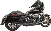 BASSANI XHAUST Road Rage II 2-Into-1 Mid-Length Exhaust System - '17-'21 Bagger - Black 1F72B - PartsOutlet.com.au