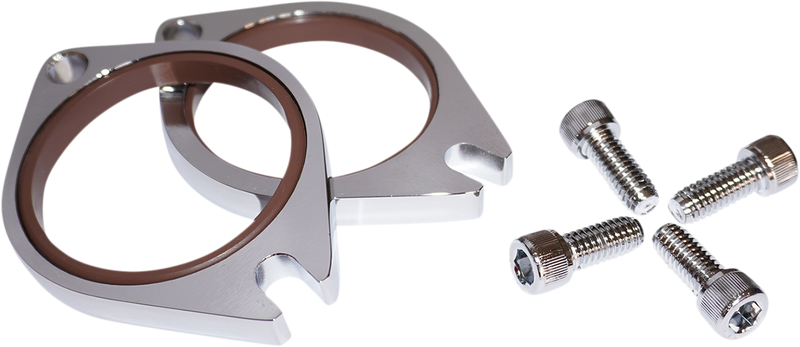 DRAG SPECIALTIES Intake Flange with Seals - Harley-Davidson 2017-2024 - Zinc - Pair I18-0296CK - PartsOutlet.com.au
